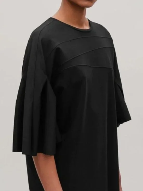 Excellent Condition COS Ripple Jersey Dress Black size XS - Picture 7 of 7